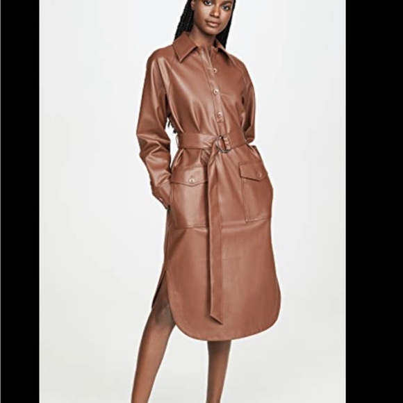 Tibi brown leather dress - Picture 2 of 8